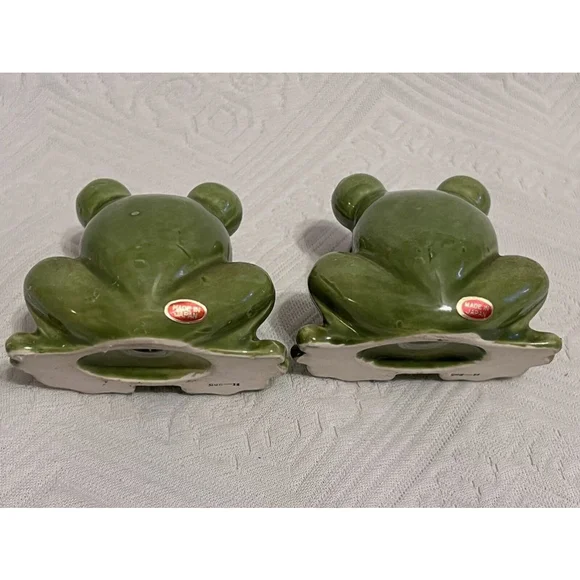 Vintage SALT & PEPPER SHAKERS BIG EYE Frogs JAPAN Ceramic EUC - Picture 7 of 9